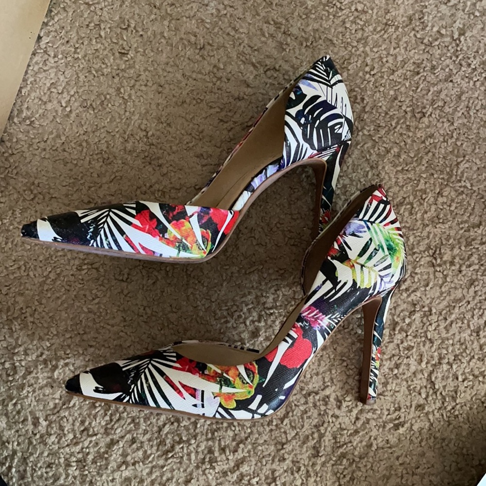 👠👠👠 Jessica Simpson Claudette tropical heels👠